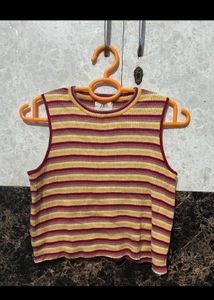 Zara Striped Knit Tank Top