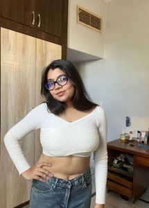 Trendy White Crop Top