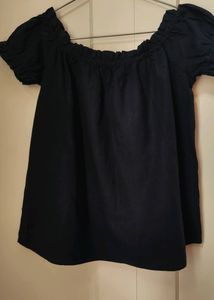 Vera moda Off-shoulder Navy Blue Top