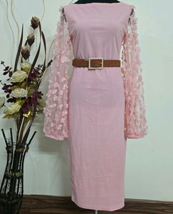 SHEIN peach Colour Bodycon Dress