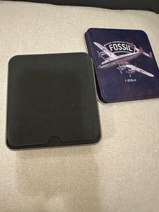 Fossil Dual Time Table Clock with Card Holder