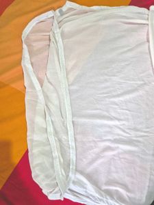 Elegant White Georget Shawl