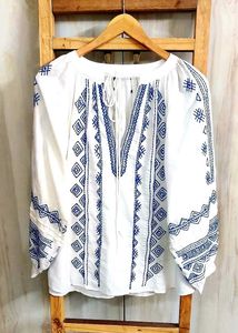 Boho Embroidered Peasant Top size-44-46
