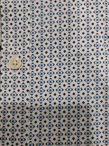 Invictus White Stylish Patterned Shirt