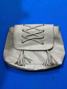 Laced Tassel Flap Bag