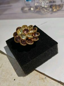 Gemstone Flower Ring