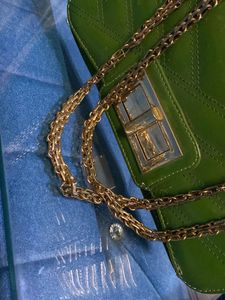 Green Quilted Crossbody Bag