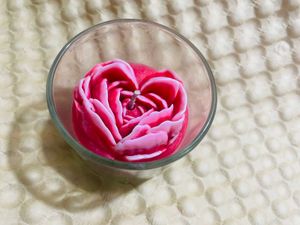 Rose Heart Jar Candle