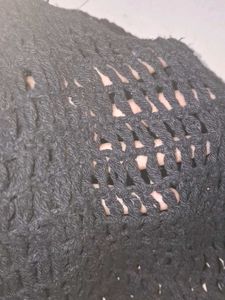 Black Crochet Tote Bag