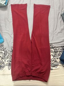 Maroon Casual Pants