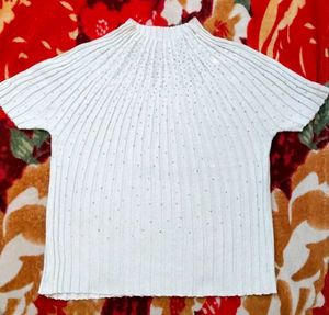 Sparkly Knit Mock Neck Top
