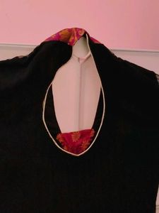 Black Embroidered Kurta Set