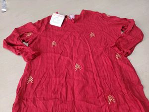 Elegant Maroon Kurta Set, XL SIZE