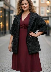 PIERRE CARDIN Textured Black Coat