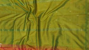 Orange &amp; Green Silk Saree