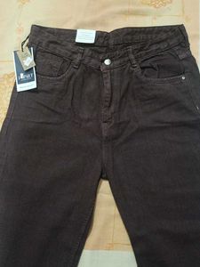 Brown Wide Leg Jeans
