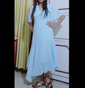 AND Pretty Powder Blue Assymetric Dress