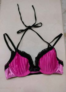 Pink & Black Bra
