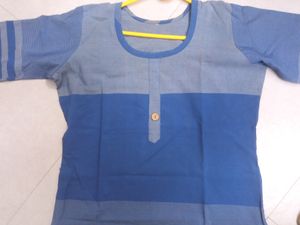 Blue color Stripted Design Kurta