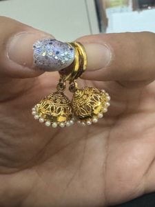Elegant Gold Jhumka Earrings