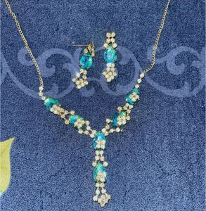 Blue Stone Necklace Set 🩵