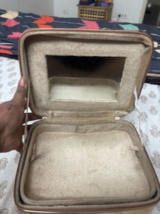 Metallic Rose Gold Make up Bag