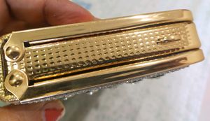 Gold Rhinestone Evening Clutch