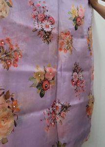 Floral Lavender Saree