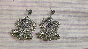 Silver Jhumka Earrings