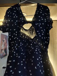 Navy Triangle Print Dress