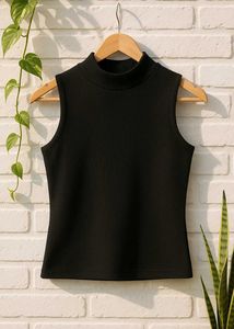 Sleeveless Turtleneck Top