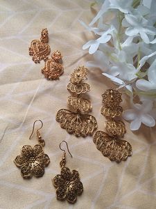 Combo 3 Golden Earrings