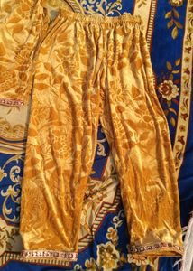 Gold Floral Velvet Salwar Kameez