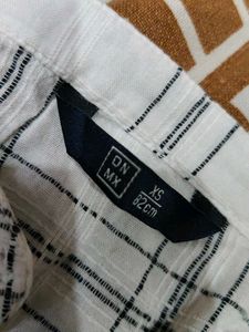 Checked Embroidered Top