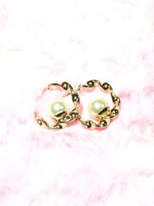 Pearl Hoop Earrings
