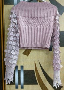 Ribbed Pink Top With Designer Sleeves