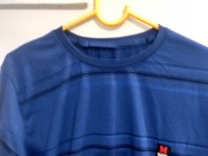 Men&#39;s Blue Full Sleeve Striped T-Shirt – Casual