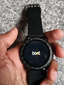 Sleek Black Smartwatch With Usb Charge Cable