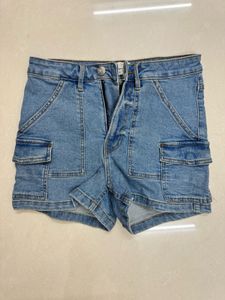 Women Ginger Denim Cargo Shorts