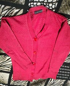dark Pink Cardigan Sweater
