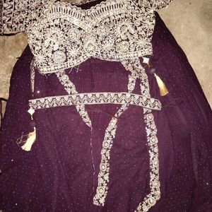 Elegant Purple Lehenga