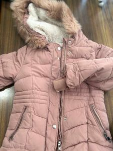 Pink Puffer Coat with Hood (Primark, London)