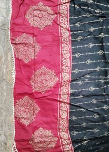 Black Golden Printed Anarkali Kurti
