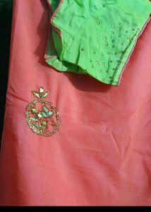 Beautiful Gajari pink saree
