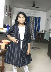 Girls Striped Duster Set