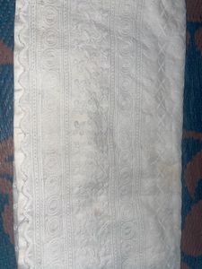 Elegant White Embroidered Kurti