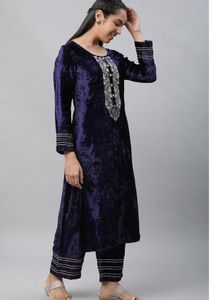 Elegant Velvet Kurta Set