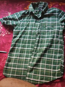 Green Plaid Casual Shirt