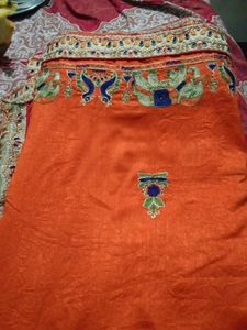 Orange 🍊 Colour Saree