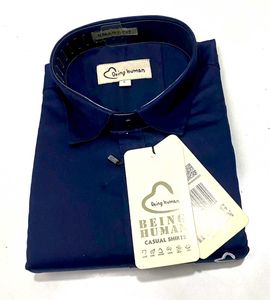 L- Being Human Navy Blue Shirt For Men's